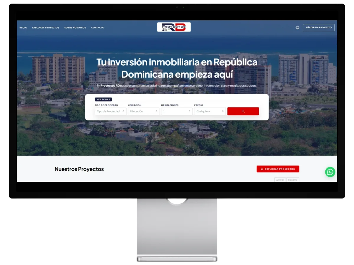 Plataforma inmobiliaria profesional desarrollada por Estudio Pixel Web con fichas de propiedades y agentes