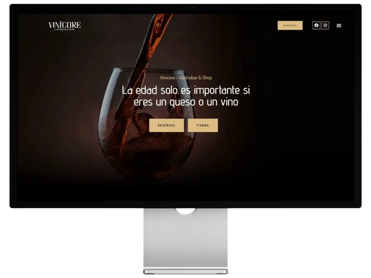 Diseño web gastronómico y ecommerce para tienda de vinos desarrollado por Estudio Pixel Web