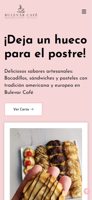 Bulevar Café — Vista móvil