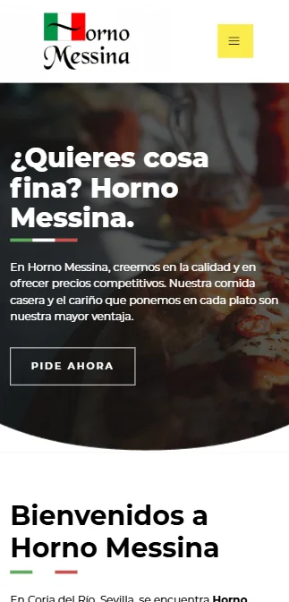 Horno Messina — Vista móvil