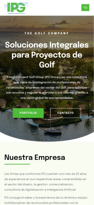 IPG Golf — Vista móvil