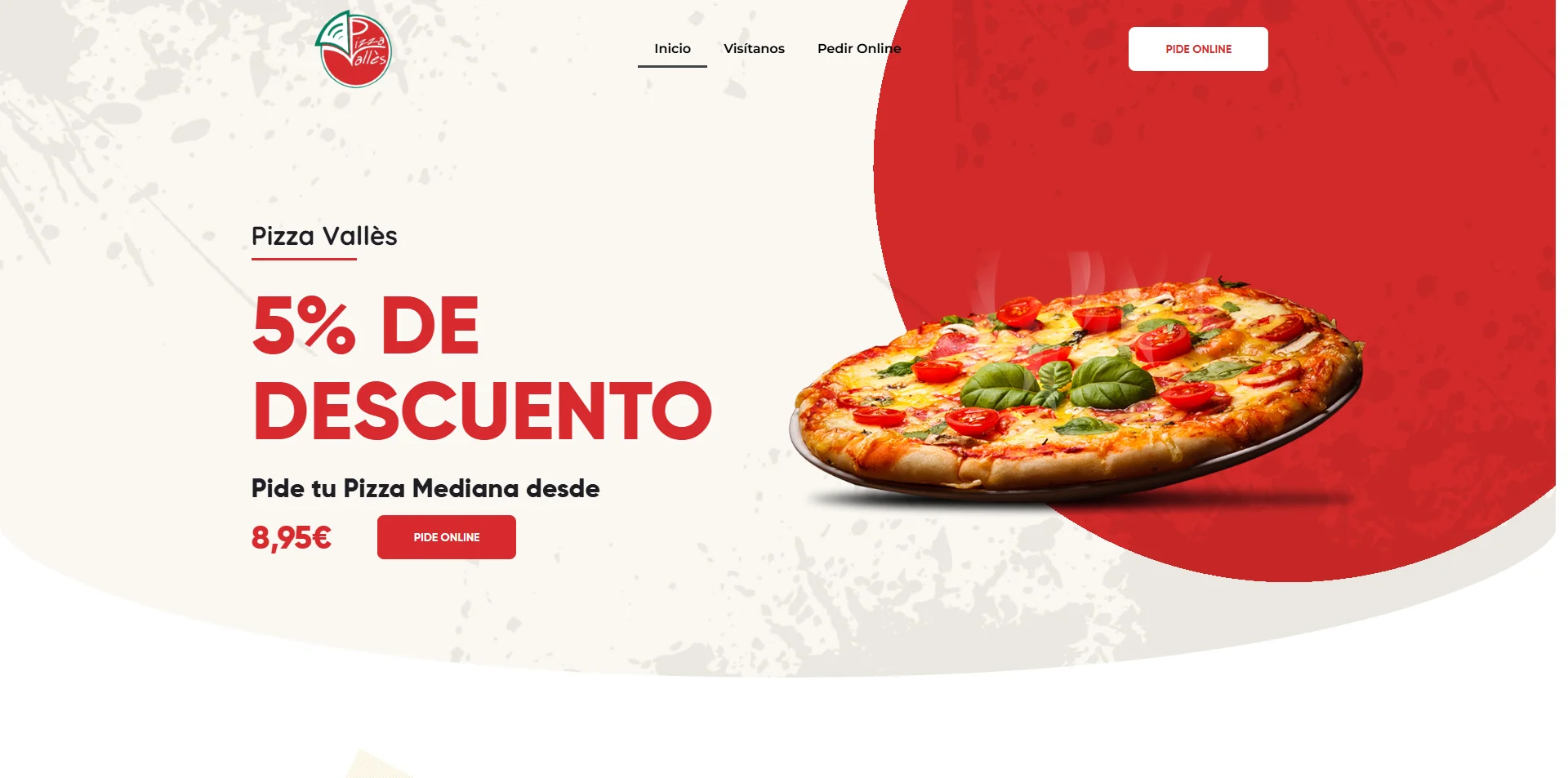 Pizza Valles — Web para restaurante