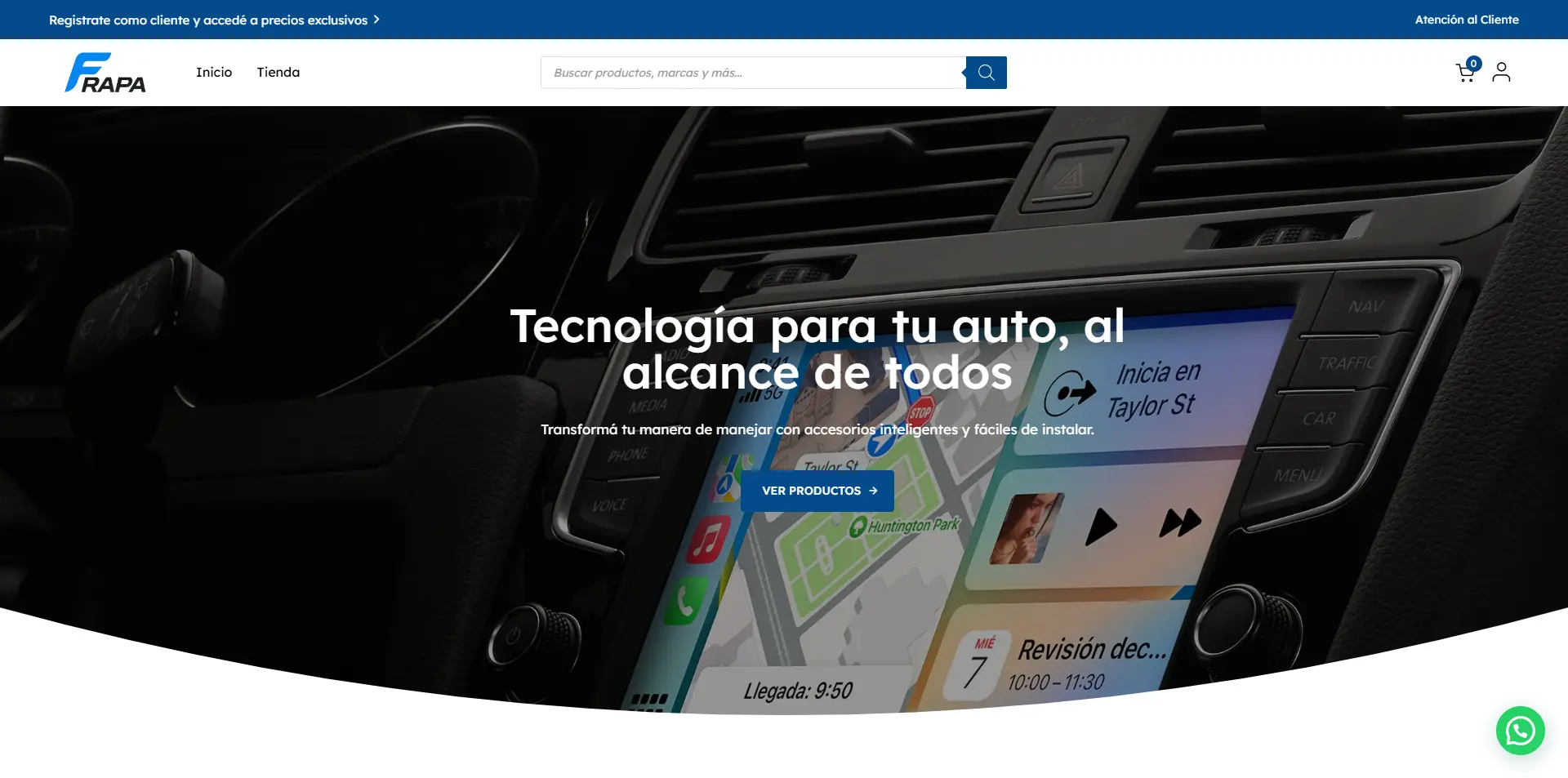 Tienda online desarrollada para Frapa Accesorios